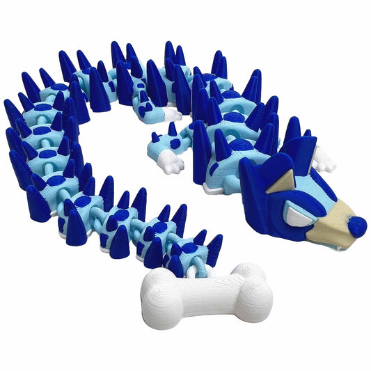Bluey Dog 3d printed Dragon; Steven Wolf Design.