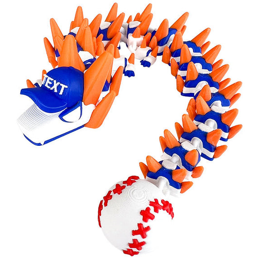 Baseball 3d-Printed Dragon; Steven Wolf Design, Customizable Colors - You Pick