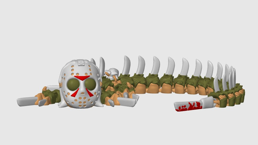 3D Printed Dragons; Jason Voorhees; Friday 13th inspired.