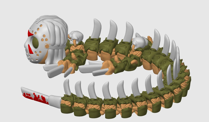 3D Printed Dragons; Jason Voorhees; Friday 13th inspired.