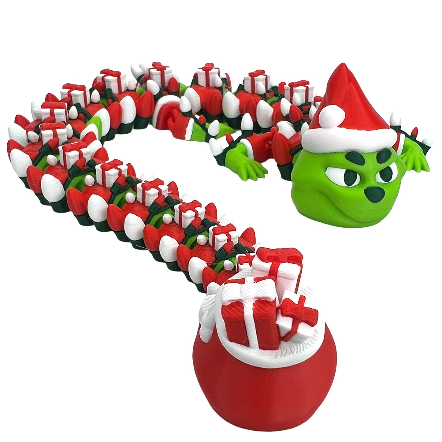 Grinch Inspired 3d Printed Dragon; Steven Wolf Design, Grumpy Dragon