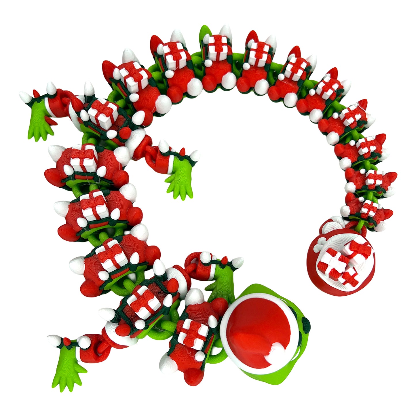 Grinch Inspired 3d Printed Dragon; Steven Wolf Design, Grumpy Dragon