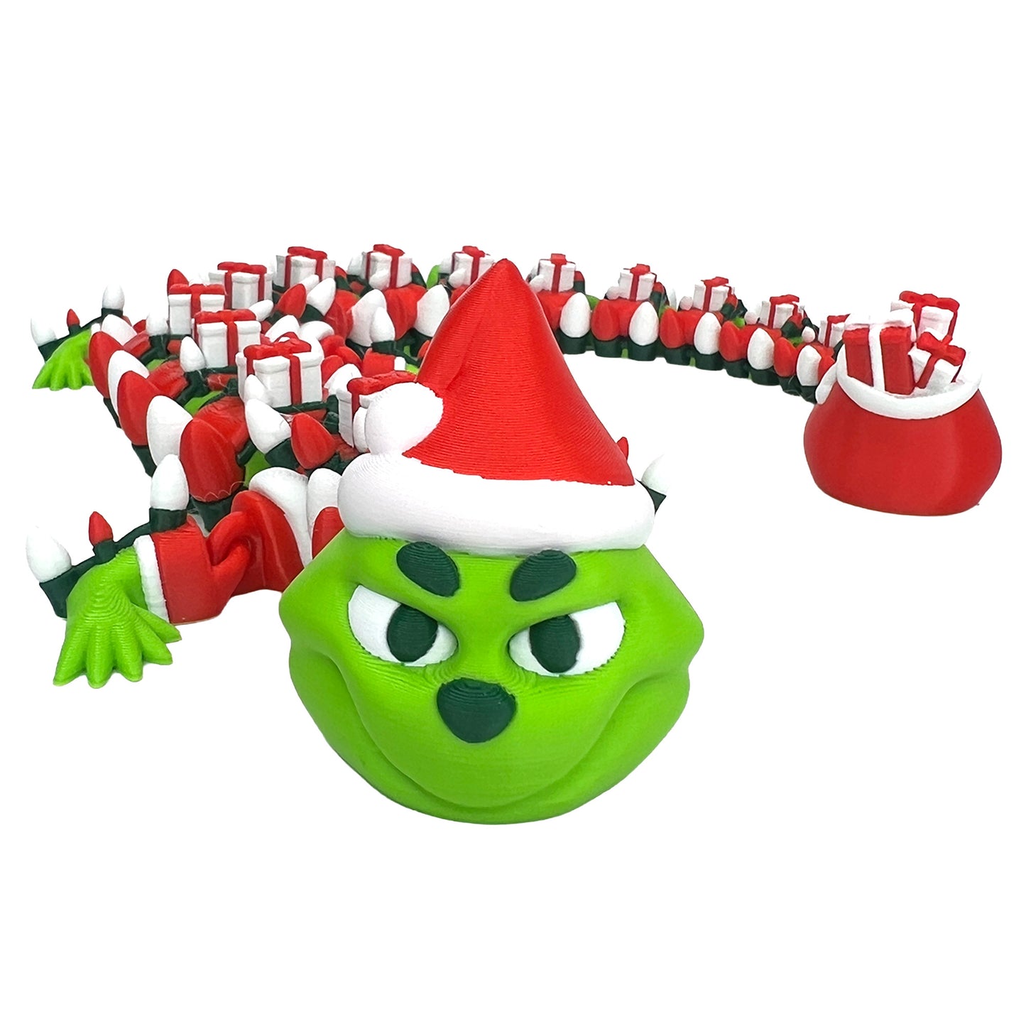 Grinch Inspired 3d Printed Dragon; Steven Wolf Design, Grumpy Dragon