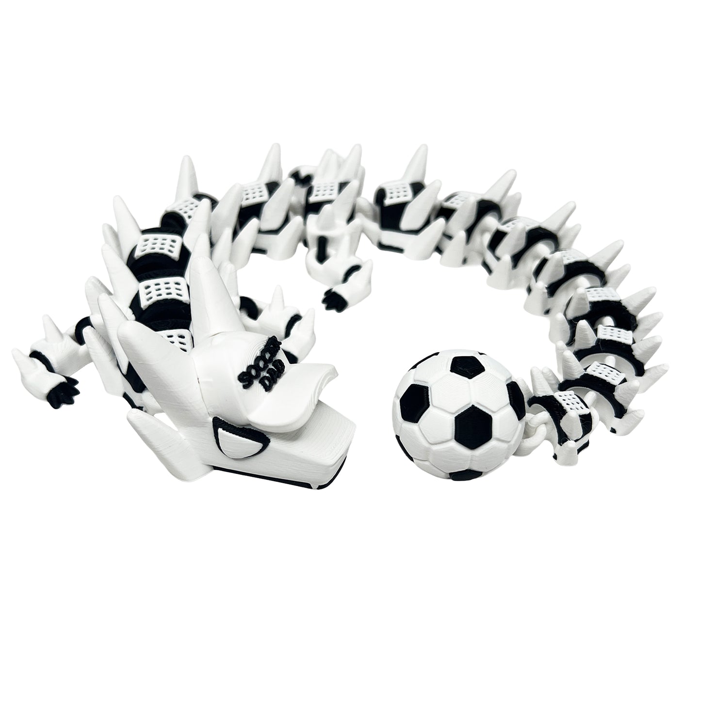 Soccer 3d printed Dragon; Steven Wolf Design, customizable