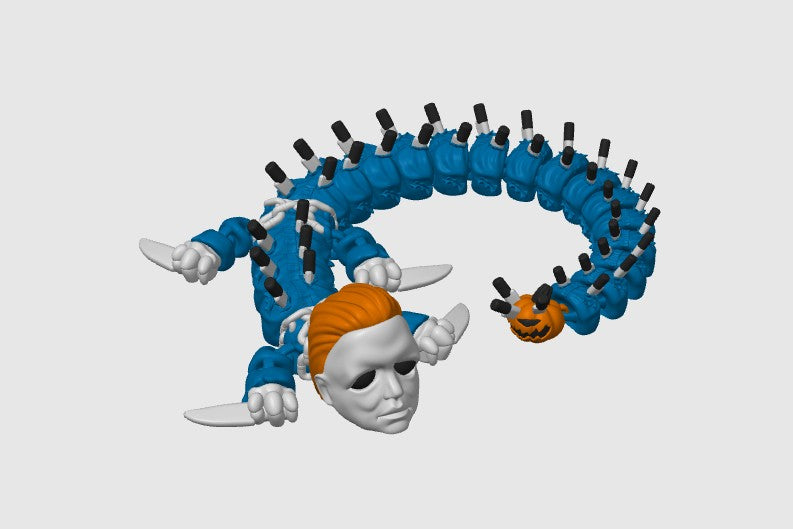 Michael Meyers inspired 3d printed Dragon; Vunk Flexi Design