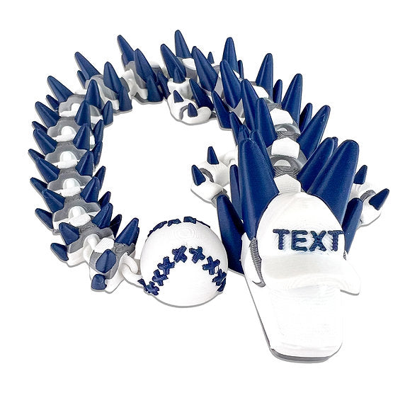 Baseball 3d-Printed Dragon; Steven Wolf Design, Customizable Colors - You Pick