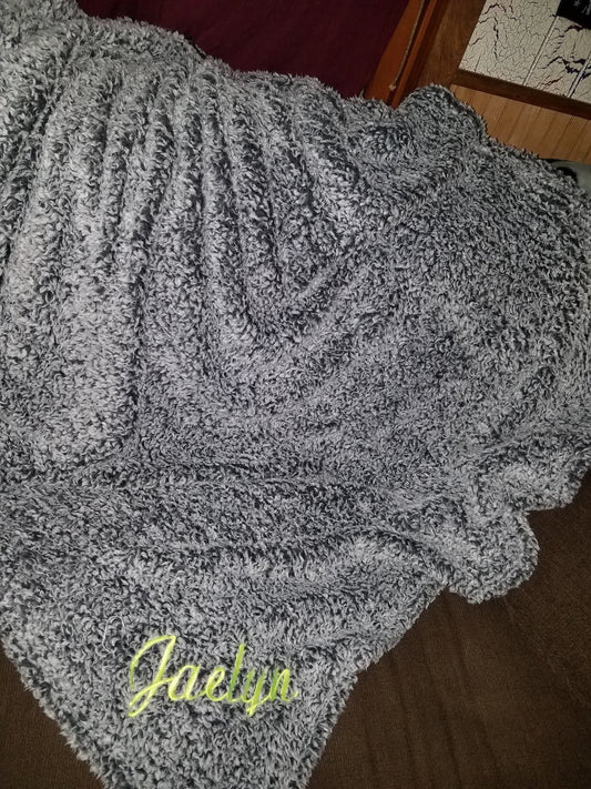 Custom Embroidered throw blanket