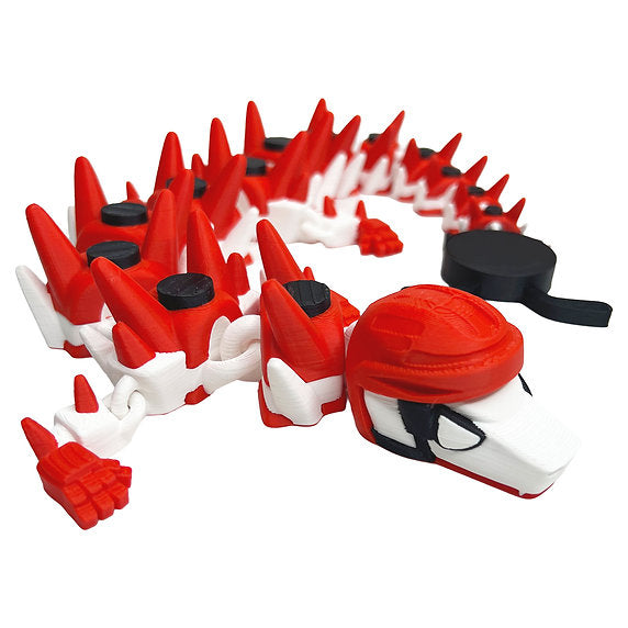 Hockey 3D Printed Dragon; Steven Wolf Design, customizable
