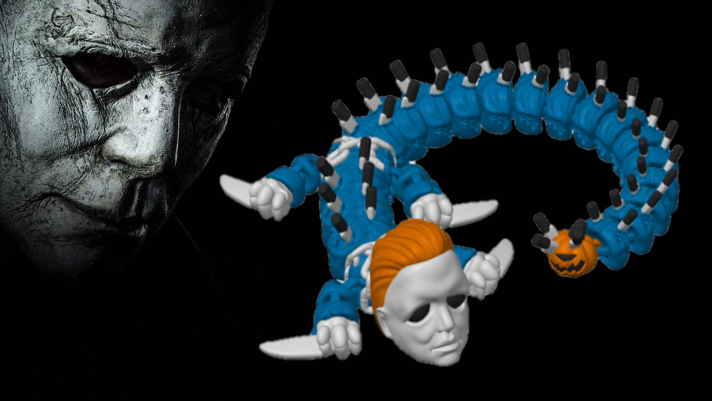 Michael Meyers inspired 3d printed Dragon; Vunk Flexi Design