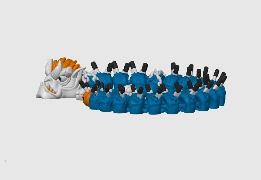 Michael Meyers inspired 3d printed Dragon; Vunk Flexi Design