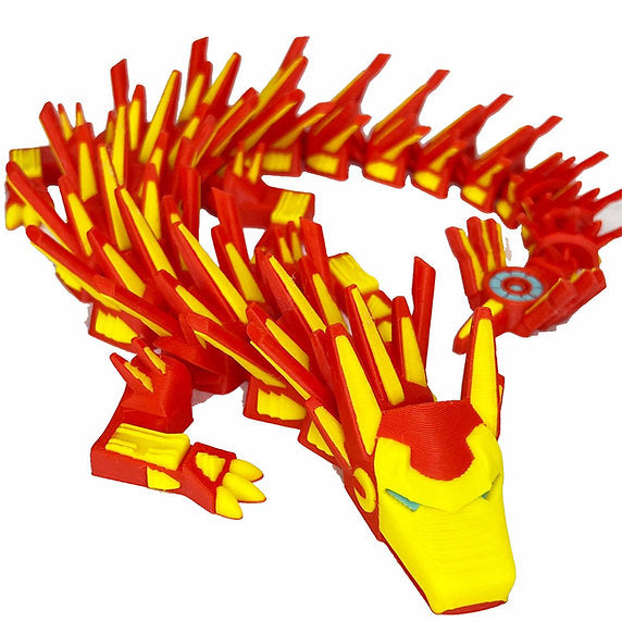 Iron man Inspired 3d-Printed Dragon; Steven Wolf Design, Robot Dragon