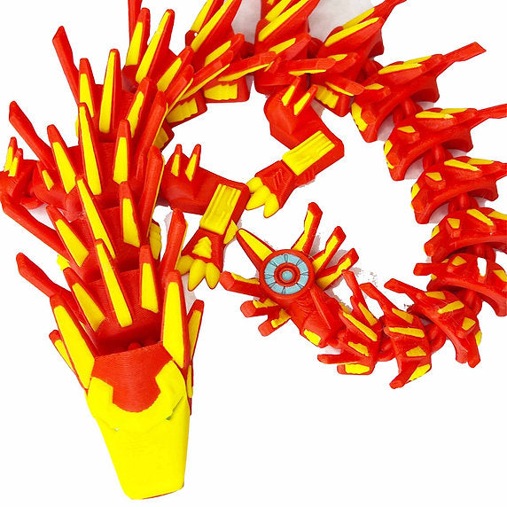 Iron man Inspired 3d-Printed Dragon; Steven Wolf Design, Robot Dragon