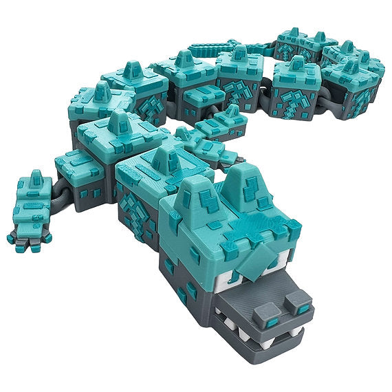 Minecraft inspired 3d-Printed Dragon; Steven Wolf Design, Earth Dragon