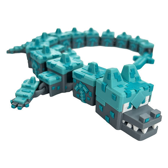 Minecraft inspired 3d-Printed Dragon; Steven Wolf Design, Earth Dragon