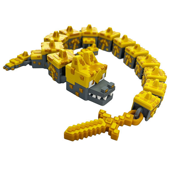 Minecraft inspired 3d-Printed Dragon; Steven Wolf Design, Earth Dragon