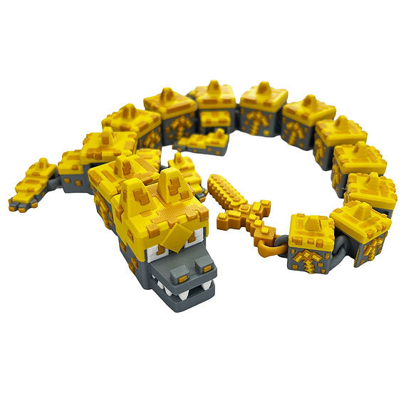 Minecraft inspired 3d-Printed Dragon; Steven Wolf Design, Earth Dragon