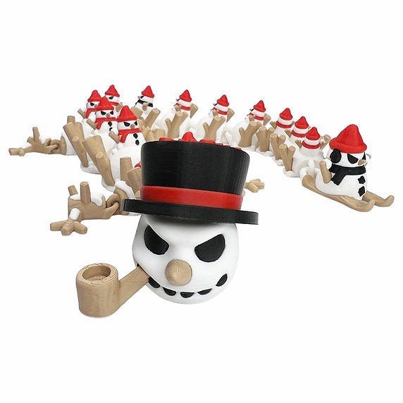 Snowman 3d-Printed Dragon; Steven Wolf Design